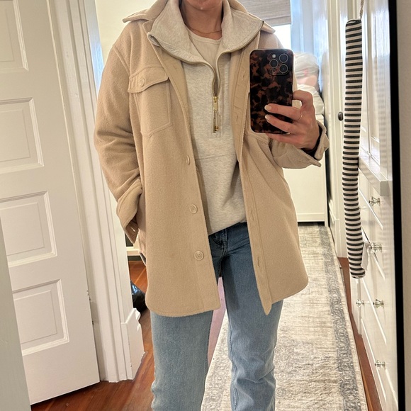 Joie button up flannel Tan - Picture 6 of 8